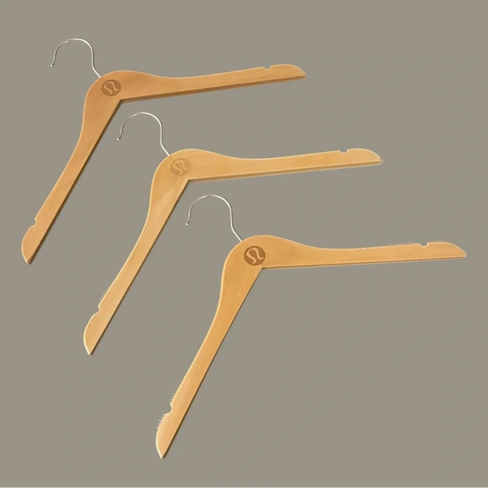 Lululemon Wooden Clothing Hangers (set of 3)